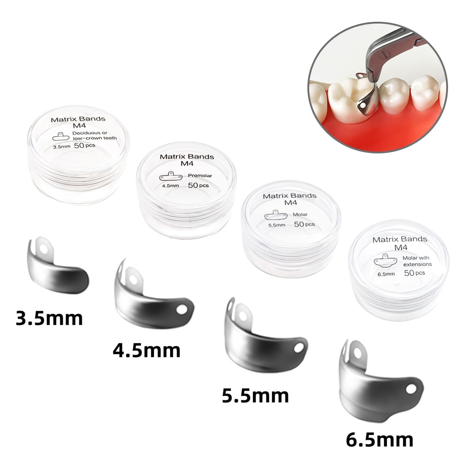 Bandas de Matriz Seccional M4 1.0 x50 DENTPARK